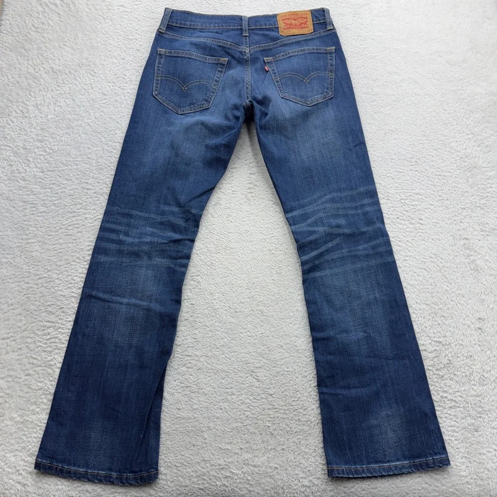 Levis 527 Mens Slim Bootcut Jeans Blue Medium Wash Denim 30x30